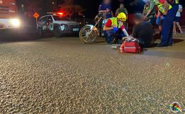 Motoboy perde o controle da direção e cai em SMOeste 