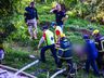 Motorista perde o controle da direção de carreta e cai em ribanceira na BR-282