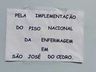 Profissionais de enfermagem protestam contra suspensão do piso salarial