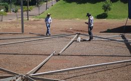 Iniciada a montagem das estruturas para a 2ª FecoCedro