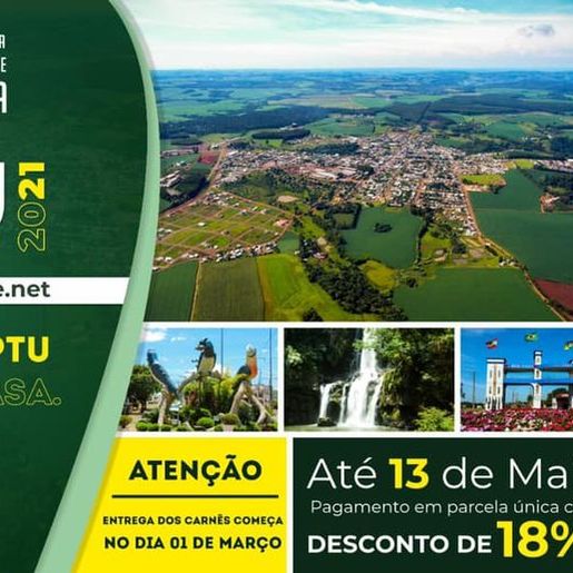 Prefeitura inicia em março emissão de carnês do IPTU 2021