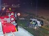 Colisão entre carro e caminhão deixa um homem em estado grave na BR-282, em Xaxim