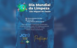 Mutirão do Dia Mundial da Limpeza será realizado no dia 20 em SMO 
