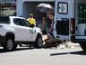 Acidente entre carro e moto deixa um ferido na Willy Barth, em SMO   
