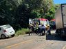 Colisão frontal entre caminhão e carro mata uma pessoa na SC 163