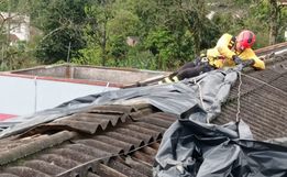 Hospital São Bernardo em Quilombo tem parte da estrutura descoberta