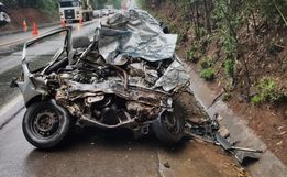 Gol com placas de Maravilha se envolve em acidente com morte na BR-282 