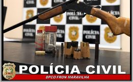 Homem que ameaçou ex-esposa é preso por posse irregular de espingarda