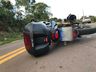Acidente entre carro e motocicleta deixa jovem ferido na SC 161