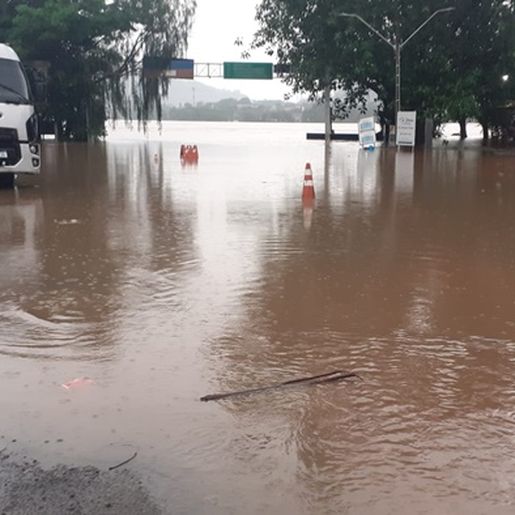 Nível do Rio Uruguai em Itapiranga já ultrapassa 12 metros; fotos