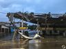 Confira algumas imagens após passagem de tornado em Descanso