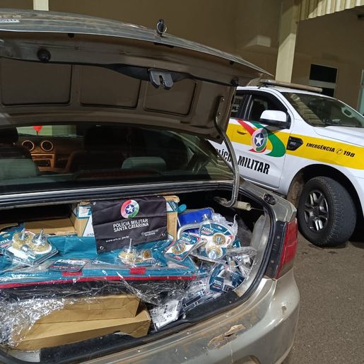 Polícia Militar Rodoviária apreende produtos contrabandeados na SC 163