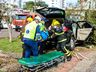 Colisão em lixeira e árvore deixa homem ferido em SMO; vídeo