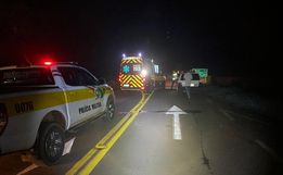 Colisão entre carro e moto deixa mulher ferida na SC-496, em Descanso