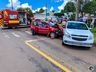 Colisão entre carros deixa mulher ferida em SMOeste