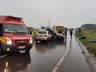 Colisão entre veículos deixa motorista presa as ferragens na SC-160 