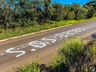 VÍDEO: moradores pintam pedido de socorro na pista da BR-163
