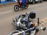 Colisão entre carro e moto deixa homem ferido em Itapiranga