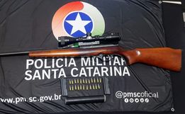 PM apreende arma de fogo em São Miguel do Oeste