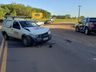 Acidente entre caminhonetes é registrado na SC 386