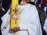 Vigília Pascal leva fiéis para Igreja Matriz em São Miguel do Oeste; fotos