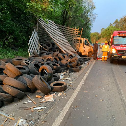 Colisão grave é registrada na BR-282 entre SMO e Maravilha