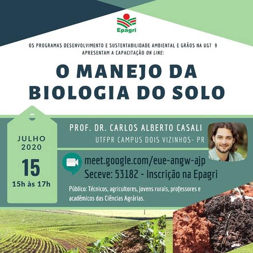 Epagri promove capacitação online sobre manejo e conservação do solo e da água