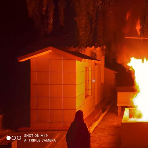 Fogo no cemitério mobiliza bombeiros em São José do Cedro