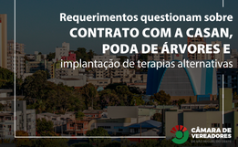 Vereadores aprovam requerimento questionando contrato com a Casan em SMOeste