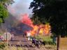 Incêndio deixa rodovia SC163 interrompida em São João do Oeste