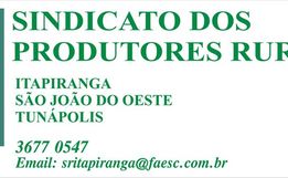 Sindicato dos Produtores Rurais cancela evento com associados