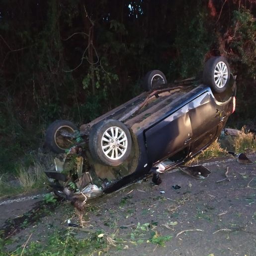 Homem fica ferido em saída de pista na SC-305 