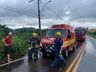 Colisão frontal deixa uma pessoa ferida na SC 163; VÍDEO