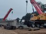 Viaduto de Guaraciaba ganha forma com transporte de vigas de 52 toneladas