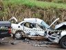 VÍDEO: Acidente entre três veículos deixa uma mulher morta na SC-492