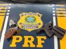 PRF apreende pistola, revólver e munições na BR-282 em Chapecó