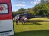 Com diversos ferimentos de arma branca, homem é transferido para Chapecó pelo Sara-Saerfron