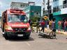 Motociclista fica ferido em colisão contra carro no bairro Sagrado Coração