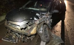 Motorista fica ferido após saída de pista na BR-282, em Cordilheira Alta