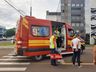 Acidente entre carro e moto deixa homem ferido em SMOeste