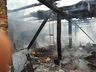 Casa é destruída por incêndio no interior de Cunha Porã