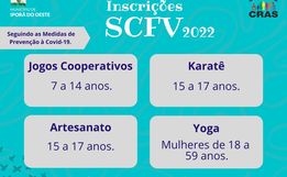 Inscrições para oficinas do CRAS de Iporã do Oeste encerram na sexta-feira