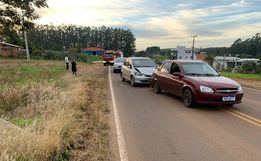 Engavetamento deixa adolescente ferido na SC-492 entre SMOeste e Bandeirante 