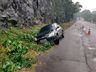 Veículo sai da pista na SC 163 em Itapiranga
