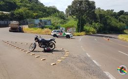 Mulher fica ferida em acidente na SC 163 