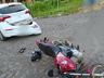 Colisão entre carro e moto deixa motociclista ferido