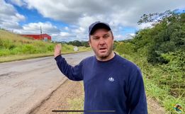 VÍDEO: buraco na BR-163 causa acidente em São Miguel do Oeste