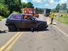 Colisão entre carro e caminhão deixa motorista gravemente ferido na BR-282