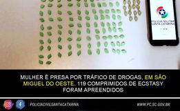 Mulher é presa por tráfico de drogas em São Miguel do Oeste