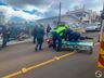 Colisão entre moto e carro deixa motociclista ferido em SMOeste; Assista